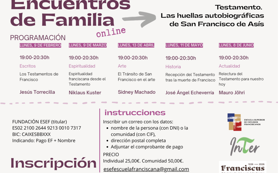 Encuentros de Familia online en la Pascua de Francisco