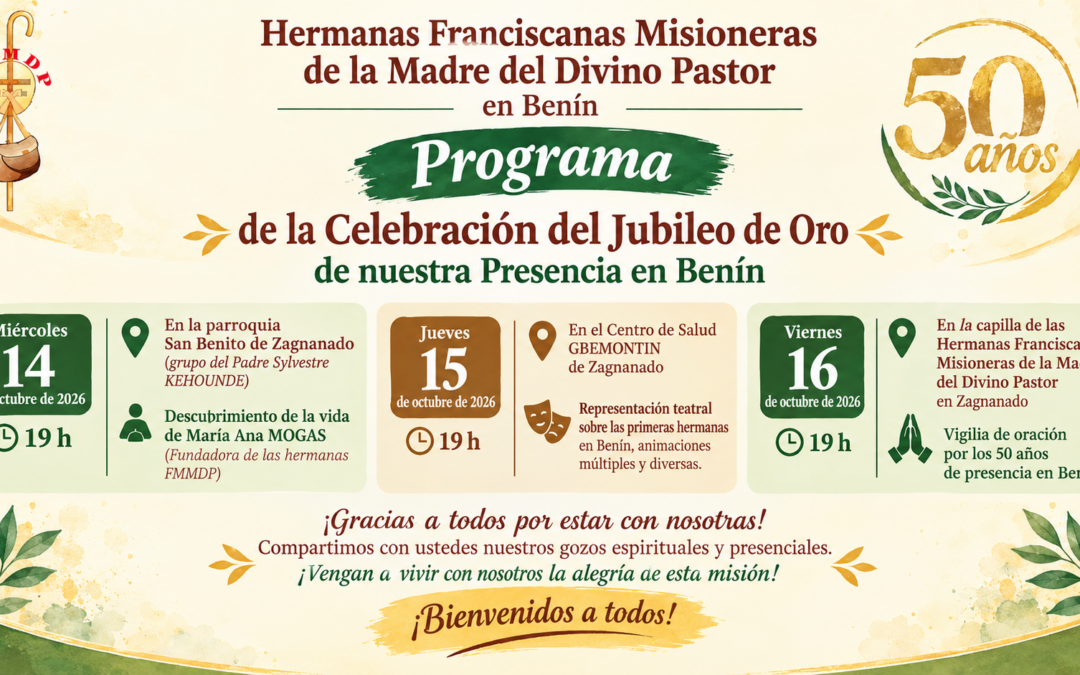 Haciendo memoria agradecida de 50 años de presencia de la Congregación de FMMDP en Benín